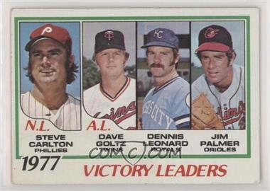 1978 Topps - [Base] #205 - League Leaders - Steve Carlton, Dave Goltz, Dennis Leonard, Jim Palmer