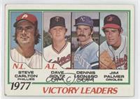 League Leaders - Steve Carlton, Dave Goltz, Dennis Leonard, Jim Palmer [Good&nb…