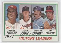 League Leaders - Steve Carlton, Dave Goltz, Dennis Leonard, Jim Palmer [Noted]