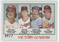 League Leaders - Steve Carlton, Dave Goltz, Dennis Leonard, Jim Palmer