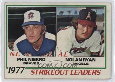 1978 Topps - [Base] #206 - League Leaders - Phil Niekro, Nolan Ryan