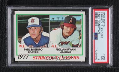 1978 Topps - [Base] #206 - League Leaders - Phil Niekro, Nolan Ryan [PSA 7 NM]