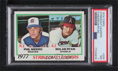 1978 Topps - [Base] #206 - League Leaders - Phil Niekro, Nolan Ryan [PSA 7 NM]