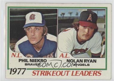 1978 Topps - [Base] #206 - League Leaders - Phil Niekro, Nolan Ryan