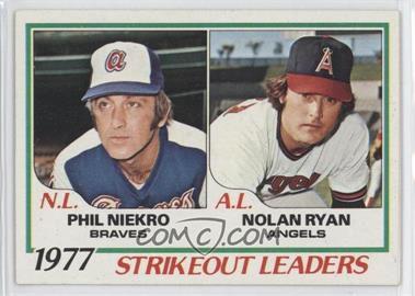 1978 Topps - [Base] #206 - League Leaders - Phil Niekro, Nolan Ryan