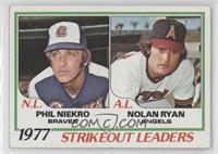 League Leaders - Phil Niekro, Nolan Ryan