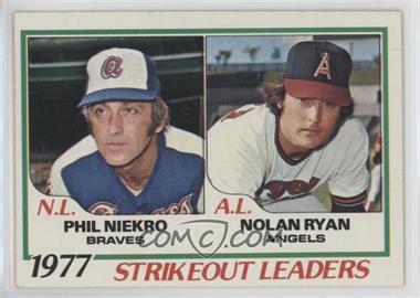 1978 Topps - [Base] #206 - League Leaders - Phil Niekro, Nolan Ryan