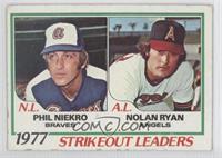 League Leaders - Phil Niekro, Nolan Ryan [Good to VG‑EX]