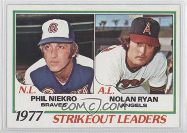 1978 Topps - [Base] #206 - League Leaders - Phil Niekro, Nolan Ryan