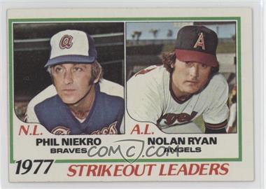 1978 Topps - [Base] #206 - League Leaders - Phil Niekro, Nolan Ryan