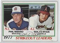 League Leaders - Phil Niekro, Nolan Ryan [Poor to Fair]