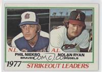 League Leaders - Phil Niekro, Nolan Ryan [Noted]