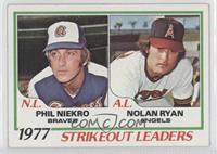League Leaders - Phil Niekro, Nolan Ryan [Noted]