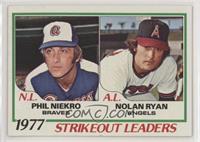 League Leaders - Phil Niekro, Nolan Ryan