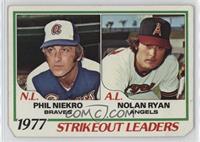 League Leaders - Phil Niekro, Nolan Ryan [Poor to Fair]