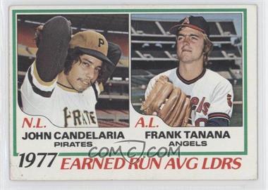 1978 Topps - [Base] #207 - League Leaders - John Candelaria, Frank Tanana [Good to VG‑EX]