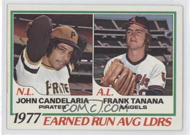 1978 Topps - [Base] #207 - League Leaders - John Candelaria, Frank Tanana [Good to VG‑EX]