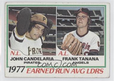 1978 Topps - [Base] #207 - League Leaders - John Candelaria, Frank Tanana [Good to VG‑EX]