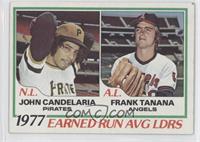 League Leaders - John Candelaria, Frank Tanana [Noted]