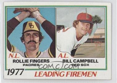 1978 Topps - [Base] #208 - League Leaders - Rollie Fingers, Bill Campbell [Noted]