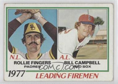 1978 Topps - [Base] #208 - League Leaders - Rollie Fingers, Bill Campbell [Good to VG‑EX]