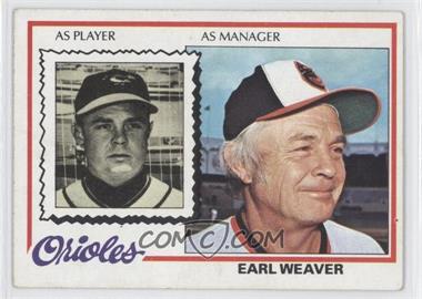1978 Topps - [Base] #211 - Earl Weaver [Good to VG‑EX]