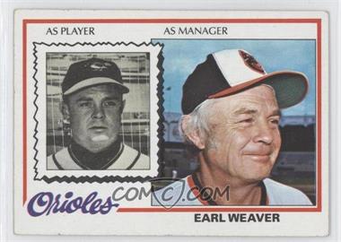 1978 Topps - [Base] #211 - Earl Weaver [Good to VG‑EX]