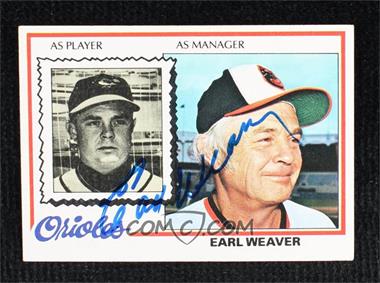 1978 Topps - [Base] #211 - Earl Weaver [JSA Certified COA Sticker]