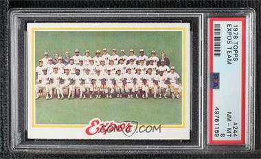 1978 Topps - [Base] #244 - Team Checklist - Montreal Expos Team [PSA 8 NM‑MT]