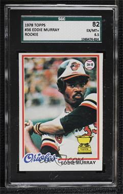 1978 Topps - [Base] #36 - Eddie Murray [SGC 82 EX/NM+ 6.5]