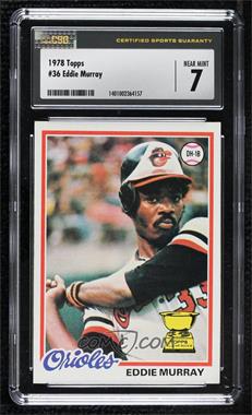 1978 Topps - [Base] #36 - Eddie Murray [CSG 7 Near Mint]