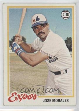 1978 Topps - [Base] #374.1 - Jose Morales (Black ball laces) [Good to VG‑EX]
