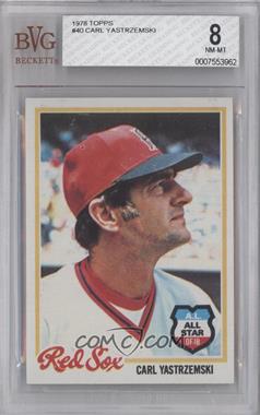 1978 Topps - [Base] #40 - Carl Yastrzemski [BVG 8 NM‑MT]