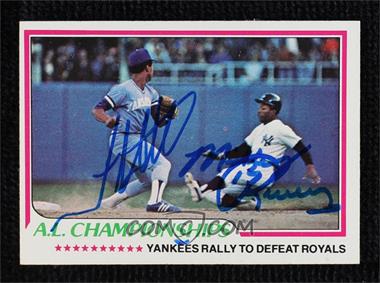 1978 Topps - [Base] #411 - A.L. Championships - Yankees Rally to Defeat Royals [JSA Certified COA Sticker]