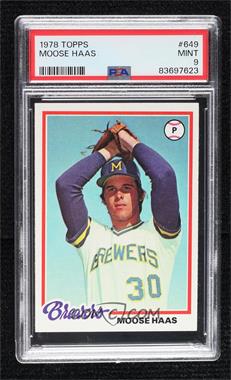 1978 Topps - [Base] #649 - Moose Haas [PSA 9 MINT]