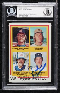 1978 Topps - [Base] #703 - Rookie Pitchers - Larry Andersen, Tim Jones, Mickey Mahler, Jack Morris [BAS BGS Authentic]