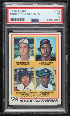 1978 Topps - [Base] #704 - Rookie 2nd Basemen - Garth Iorg, Dave Oliver, Sam Perlozzo, Lou Whitaker [PSA 5 EX]