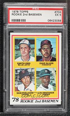 1978 Topps - [Base] #704 - Rookie 2nd Basemen - Garth Iorg, Dave Oliver, Sam Perlozzo, Lou Whitaker [PSA 5 EX]