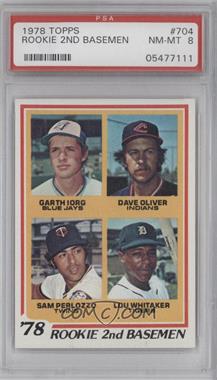 1978 Topps - [Base] #704 - Rookie 2nd Basemen - Garth Iorg, Dave Oliver, Sam Perlozzo, Lou Whitaker [PSA 8 NM‑MT]