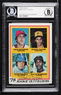 1978 Topps - [Base] #705 - Rookie Outfielders - Dave Bergman, Miguel Dilone, Clint Hurdle, Willie Norwood [BAS BGS Authentic]