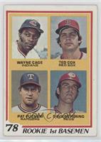 Rookie 1st Basemen - Wayne Cage, Ted Cox, Pat Putnam, Dave Revering