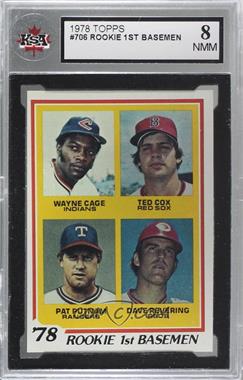 1978 Topps - [Base] #706 - Rookie 1st Basemen - Wayne Cage, Ted Cox, Pat Putnam, Dave Revering [KSA 8 NMM]