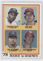 Rookie 1st Basemen - Wayne Cage, Ted Cox, Pat Putnam, Dave Revering [Good …