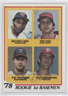 1978 Topps - [Base] #706 - Rookie 1st Basemen - Wayne Cage, Ted Cox, Pat Putnam, Dave Revering [Good to VG‑EX]