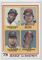 Rookie 1st Basemen - Wayne Cage, Ted Cox, Pat Putnam, Dave Revering