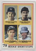 Rookie Shortstops - Mickey Klutts, Paul Molitor, Alan Trammell, U.L. Washington