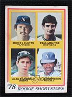 Rookie Shortstops - Mickey Klutts, Paul Molitor, Alan Trammell, U.L. Washington…