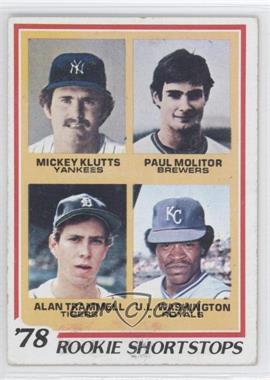 1978 Topps - [Base] #707 - Rookie Shortstops - Mickey Klutts, Paul Molitor, Alan Trammell, U.L. Washington [Good to VG‑EX]