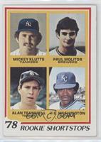 Rookie Shortstops - Mickey Klutts, Paul Molitor, Alan Trammell, U.L. Washington