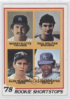 1978 Topps - [Base] #707 - Rookie Shortstops - Mickey Klutts, Paul Molitor, Alan Trammell, U.L. Washington [Good to VG‑EX]